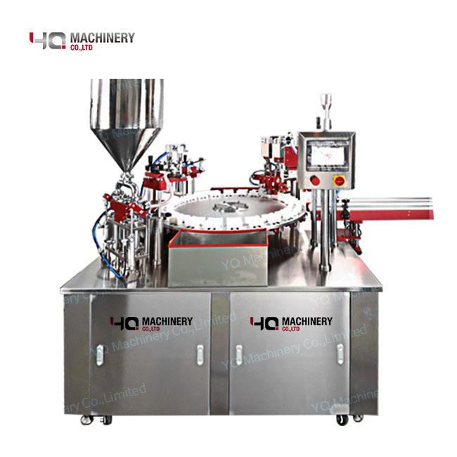 Rotary Filling Machine For Cream Lotion Cosmetics Products Packaging And Bottling System