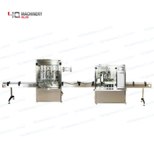 Flat Bottle Filling Line Volumetric Filler Pick And Place Screw Capping Machines