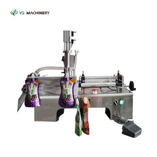 Spout Pouch Pack Filling And Capping Machine for Liquid Paste Standup Pouch Filler