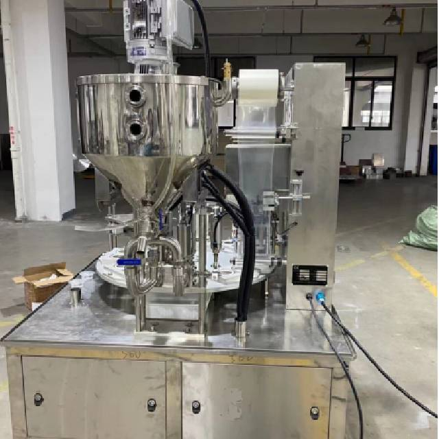 Rotary Cup Filler And Sealer For Honey Jam Ketchup Chili Sauce Tray